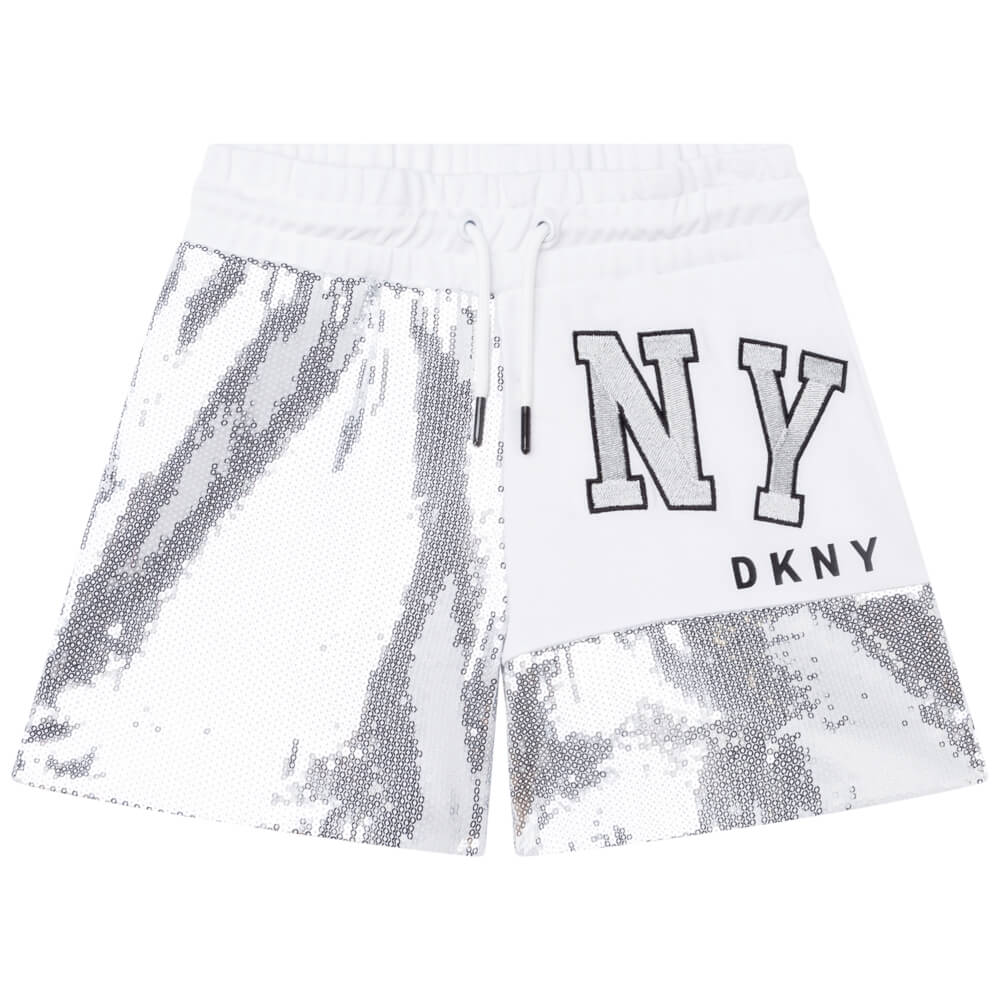 Girls Light Grey Fancy Shorts