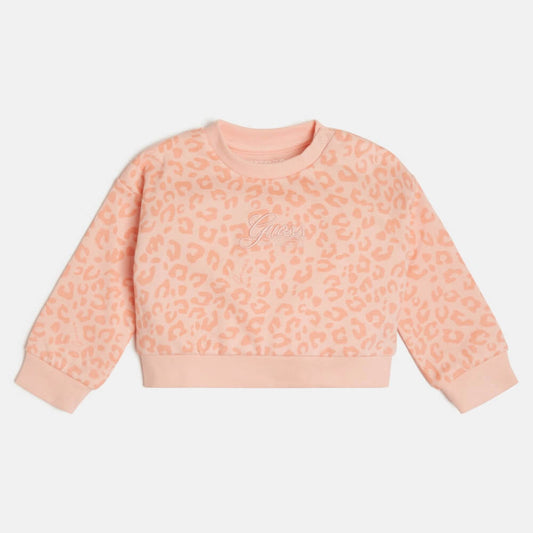 Guess Girls Leopard & Orange Active Sweatshirt