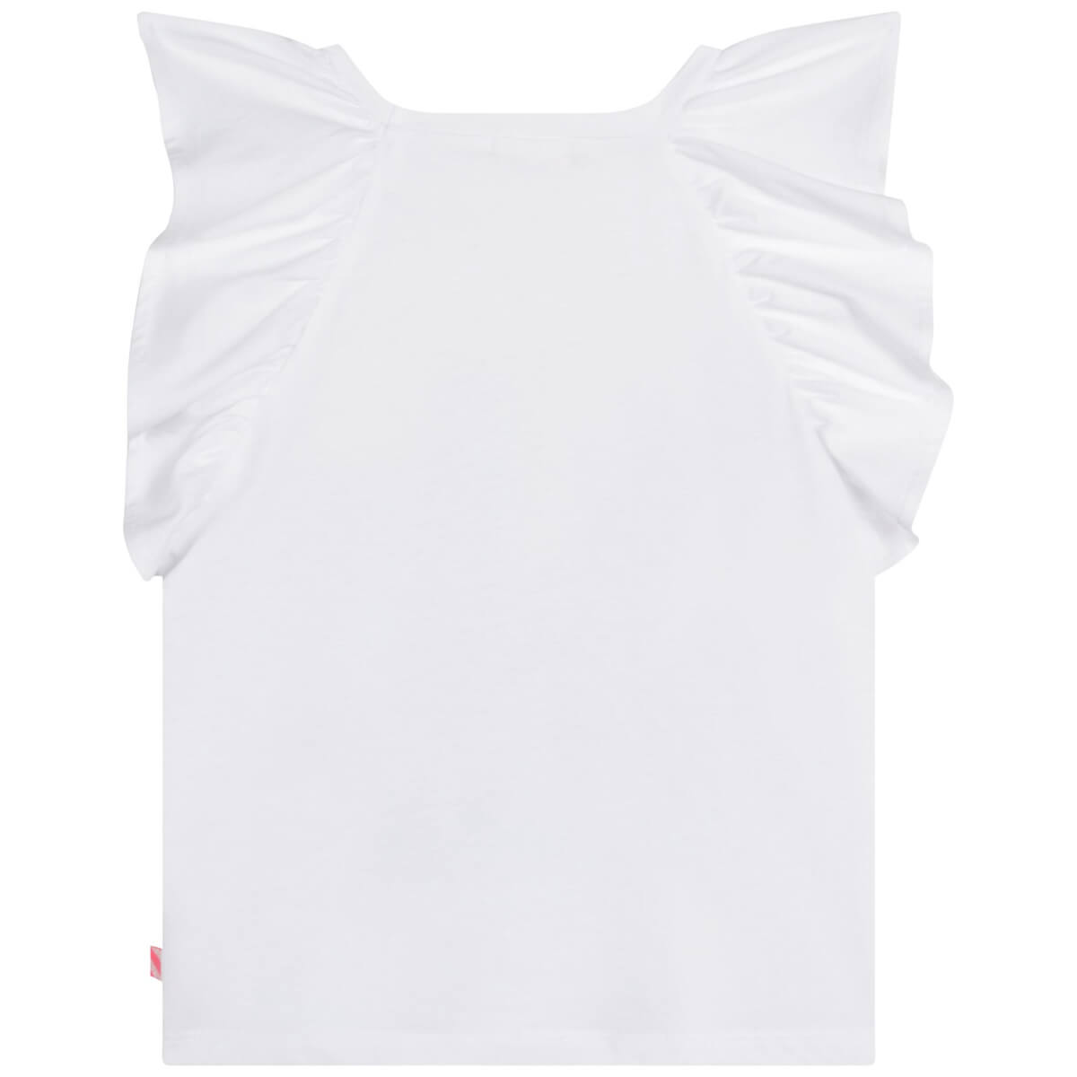 Billieblush Girls White Short Sleeves T-Shirt With Label