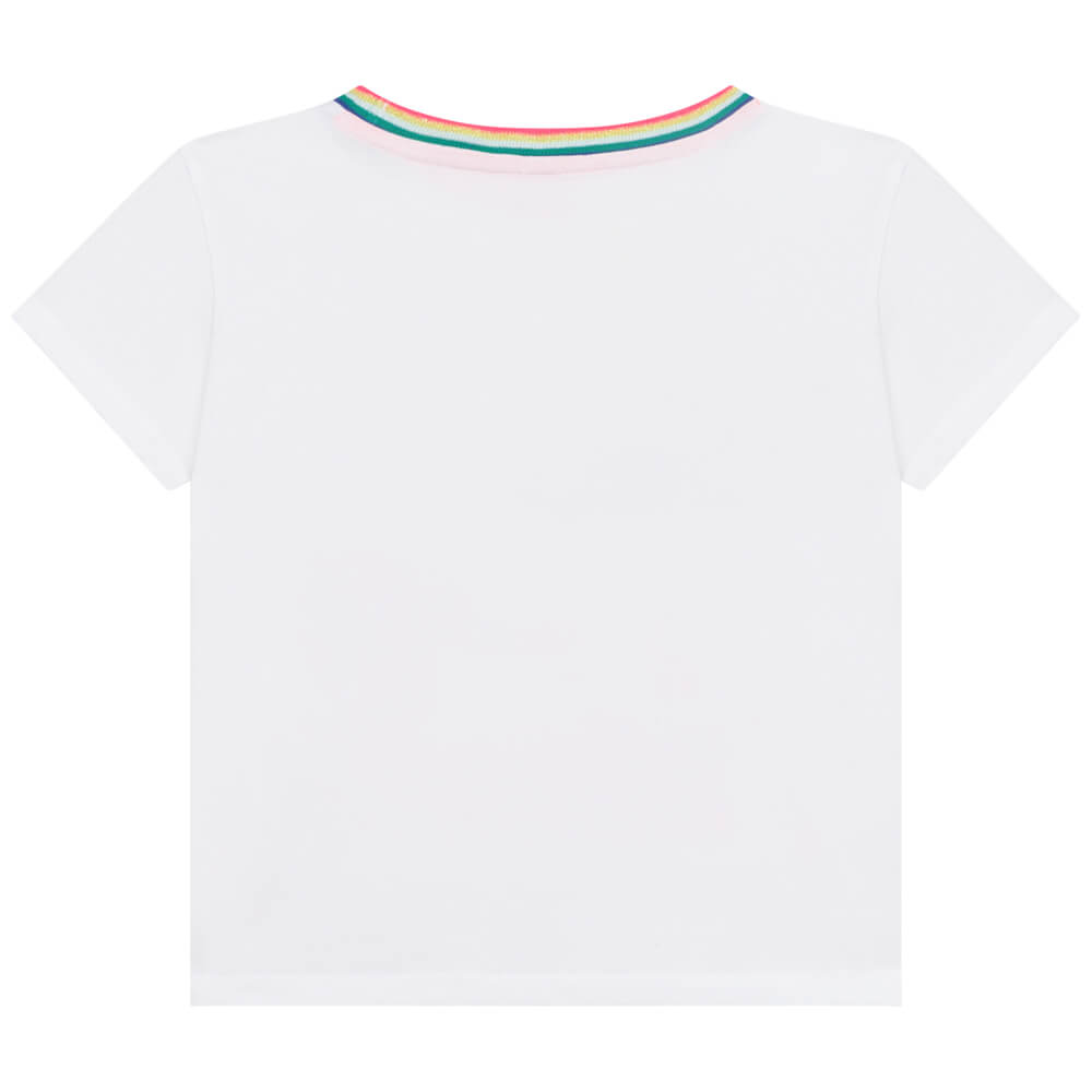 Billieblush Girls White T-Shirt With Logo
