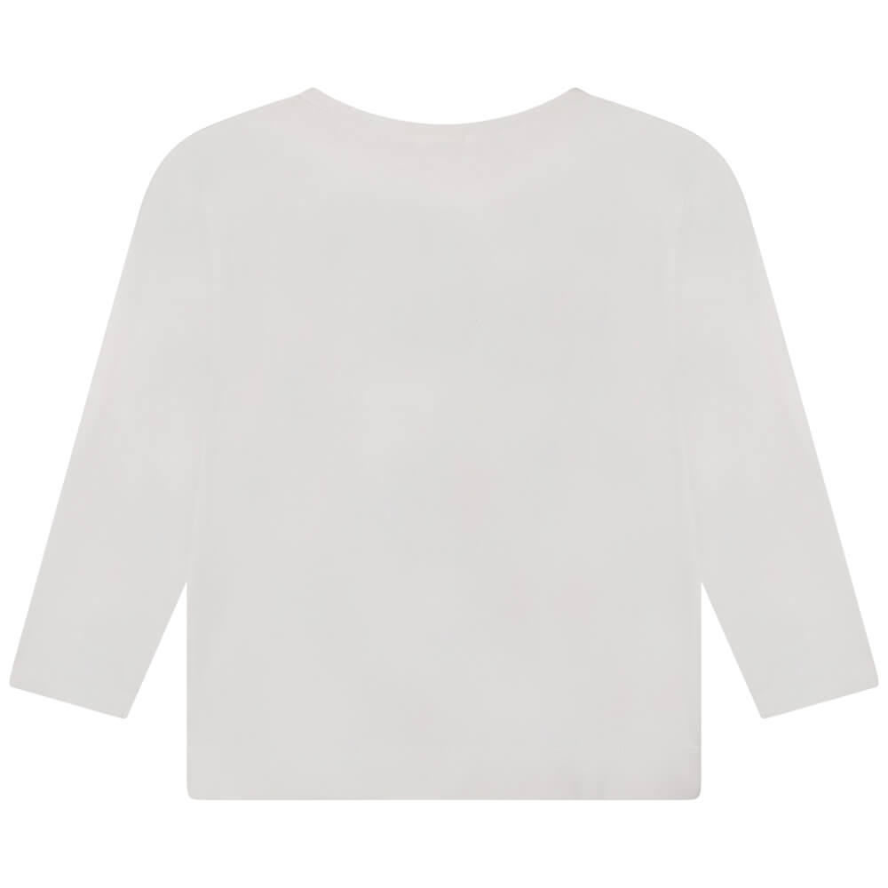 Billieblush Girls White Long Sleeve T-Shirt