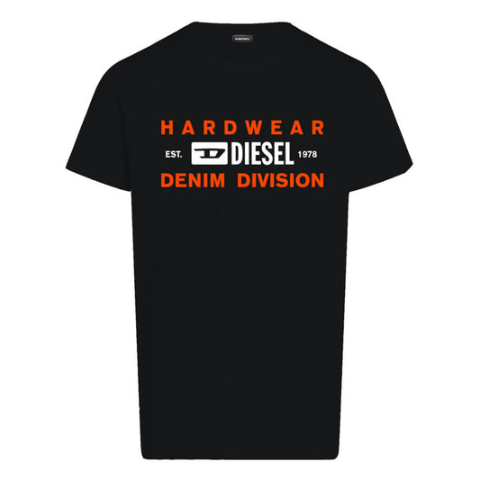 Diesel Boys Black T-Shirt With Double Diesel Logo