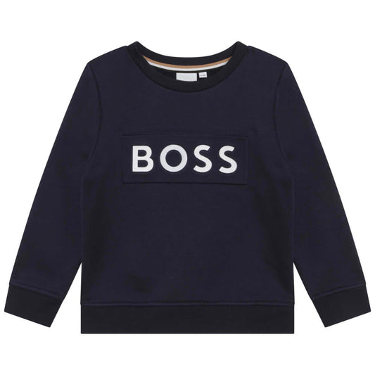 Boss Kidswear Boys Navy Blue Sweatshirt