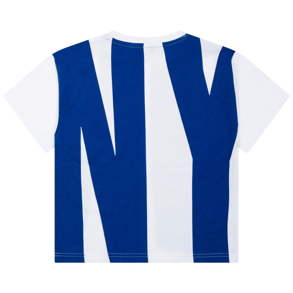 DKNY Boys, Short Sleeves T-Shirt With Large Logo, White