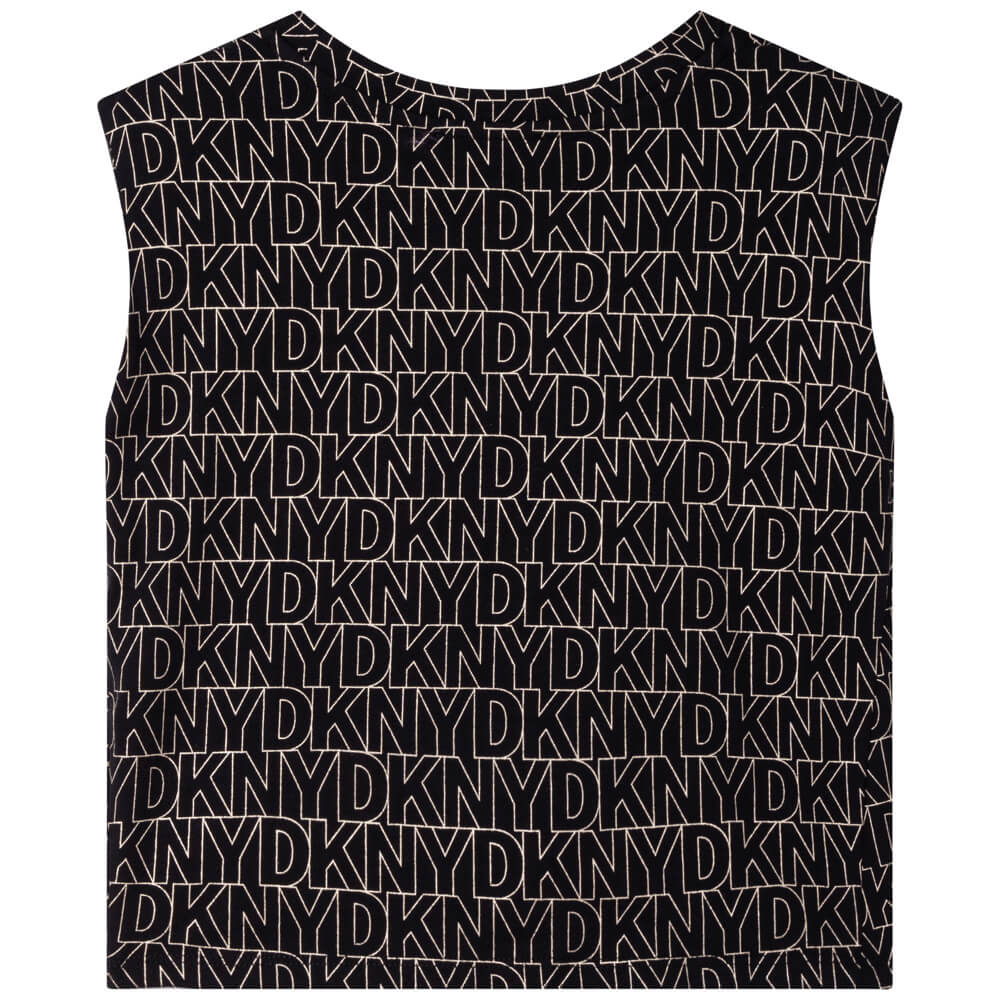 DKNY Girls, Fancy T-Shirt, Black Yellow