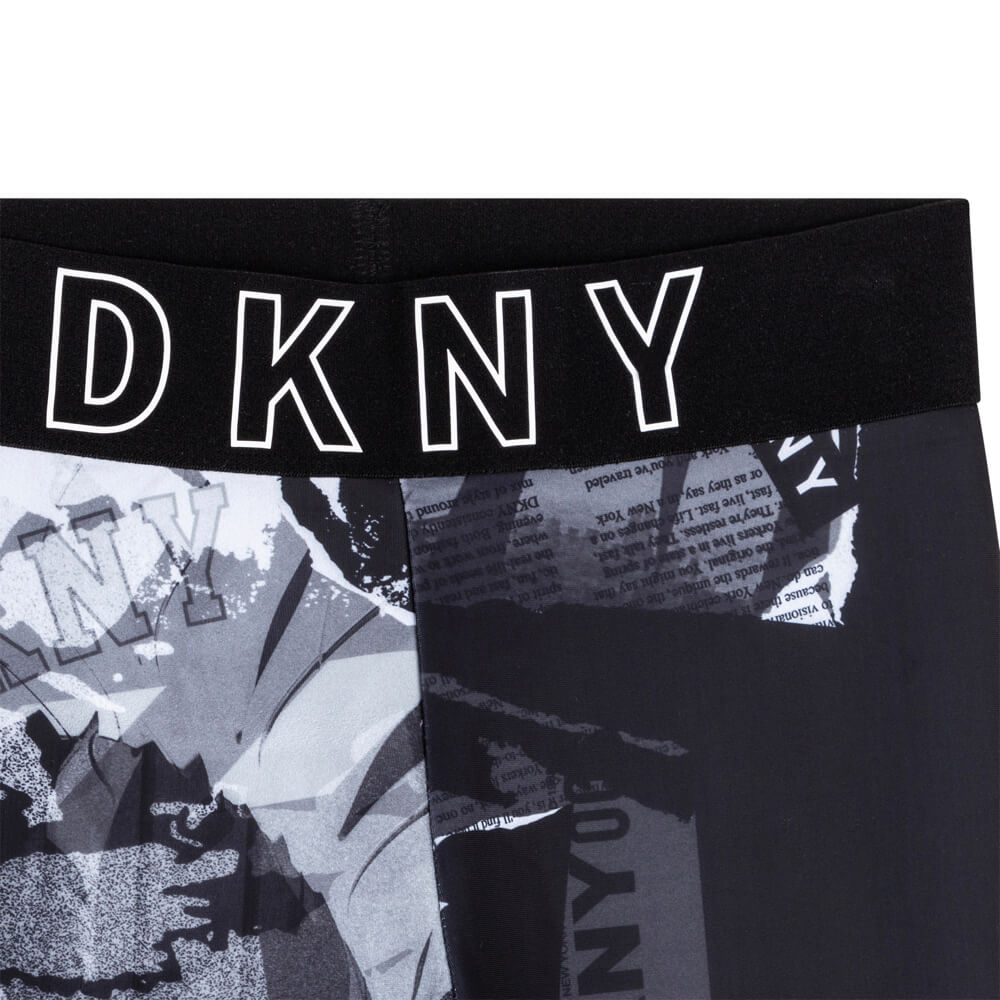 DKNY Girls, Leggings, White Black