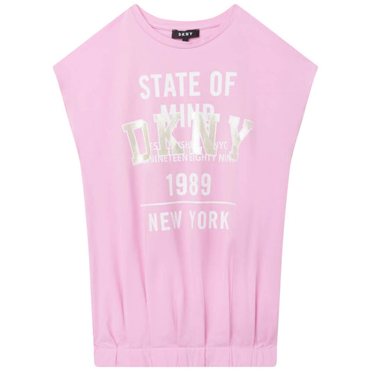 DKNY Girls, Short Sleeved Dress, Pink