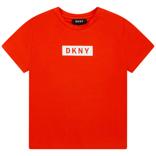 DKNY Girls, Short Sleeves Tee-Shirt, Peach