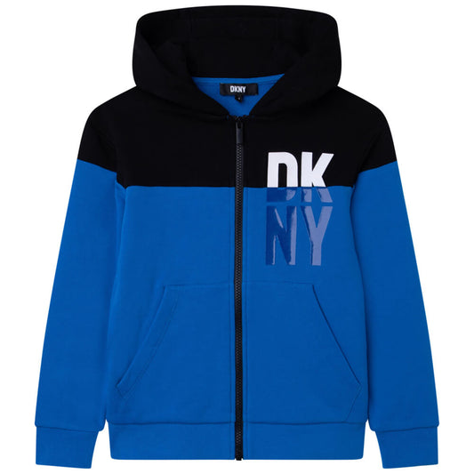 DKNY Kidswear, Boys Hooded Cardigan, Blue
