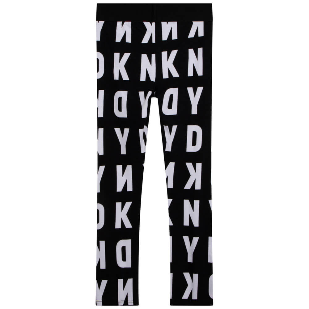 DKNY Kidswear, Girls Leggings, Black & White