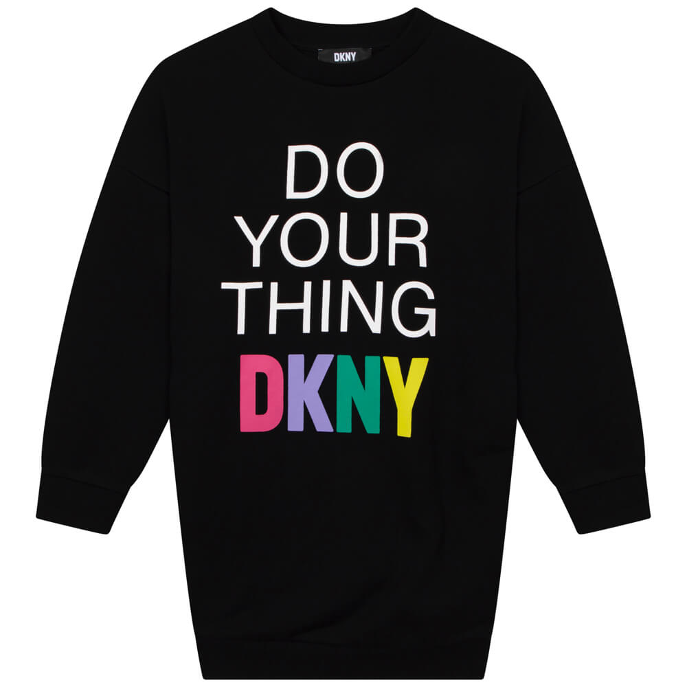 DKNY Kidswear, Girls Sleeve Dress, Black