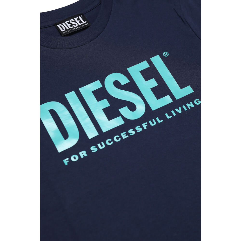 Diesel Boys Navy Logo (For Successful Living) T-Shirt