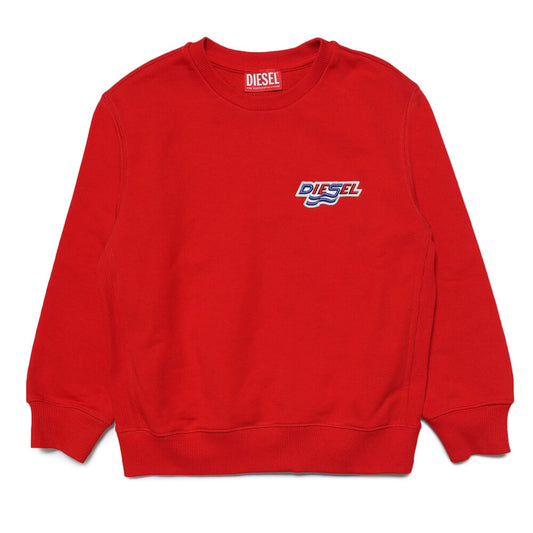 Diesel Boys Red Sweatshirt With Logo