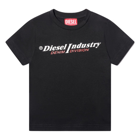 Diesel Boys Black T-Shirt With Logo