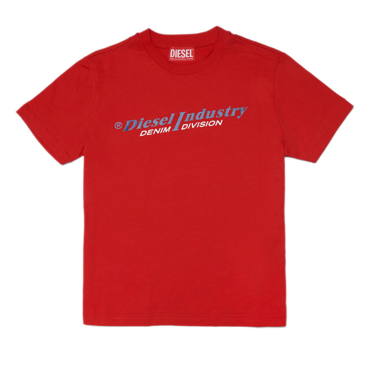 Diesel Boys Red Casual T-Shirt With Logo