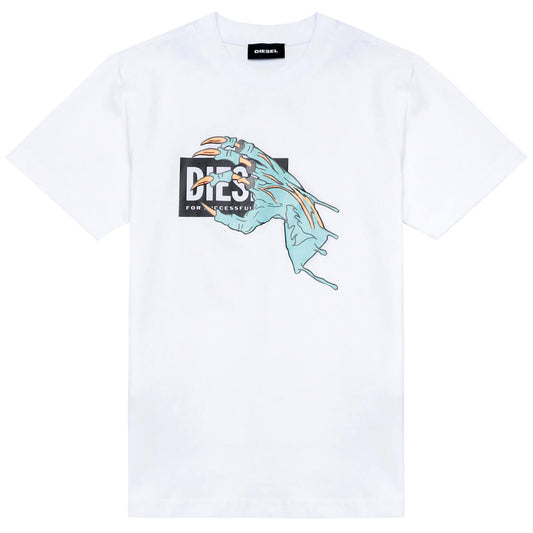 Diesel Boys White Tjustmca1 T-Shirt