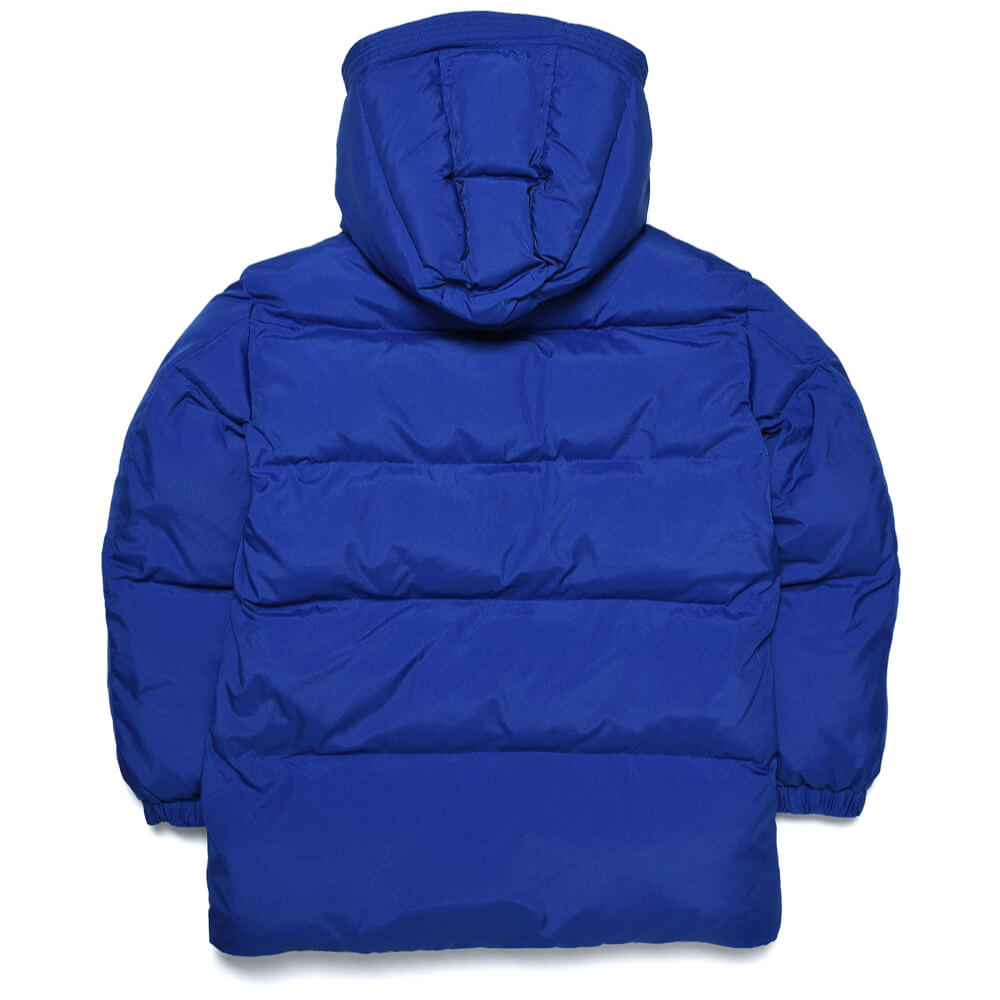 Diesel Unisex Blue Hooded Puffer Jacket With Logo