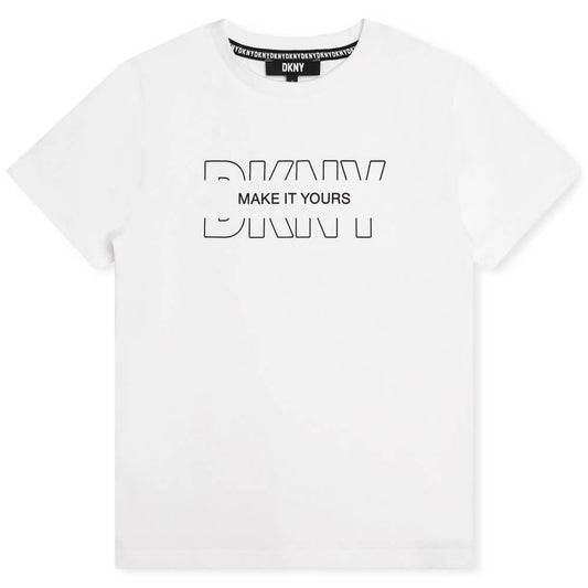 DKNY Kids, Boys Short Sleeves Tee-Shirt, White