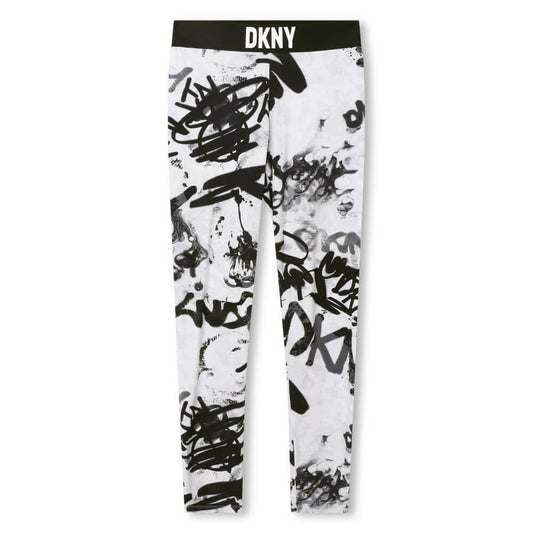 DKNY Kids, Girls Leggings, White Black