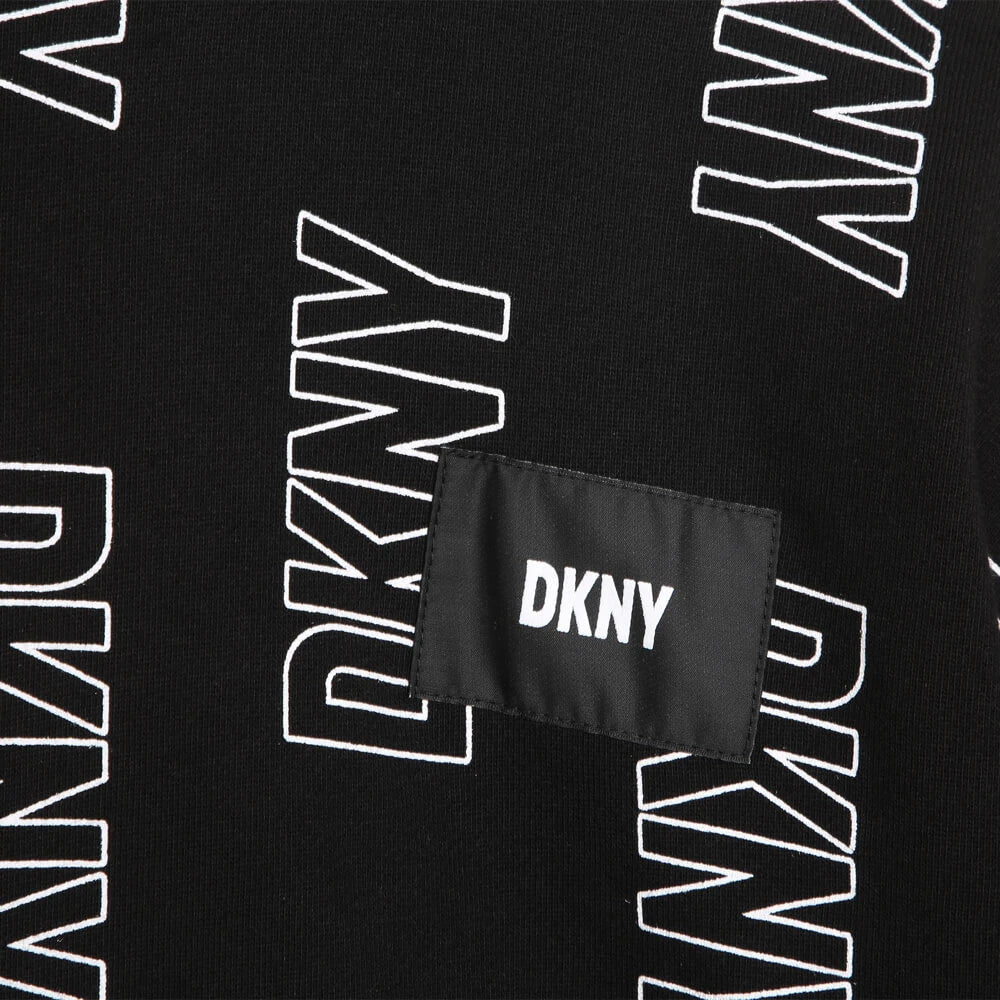 DKNY Kids, Girls Hooded Sweatshirt, White Black