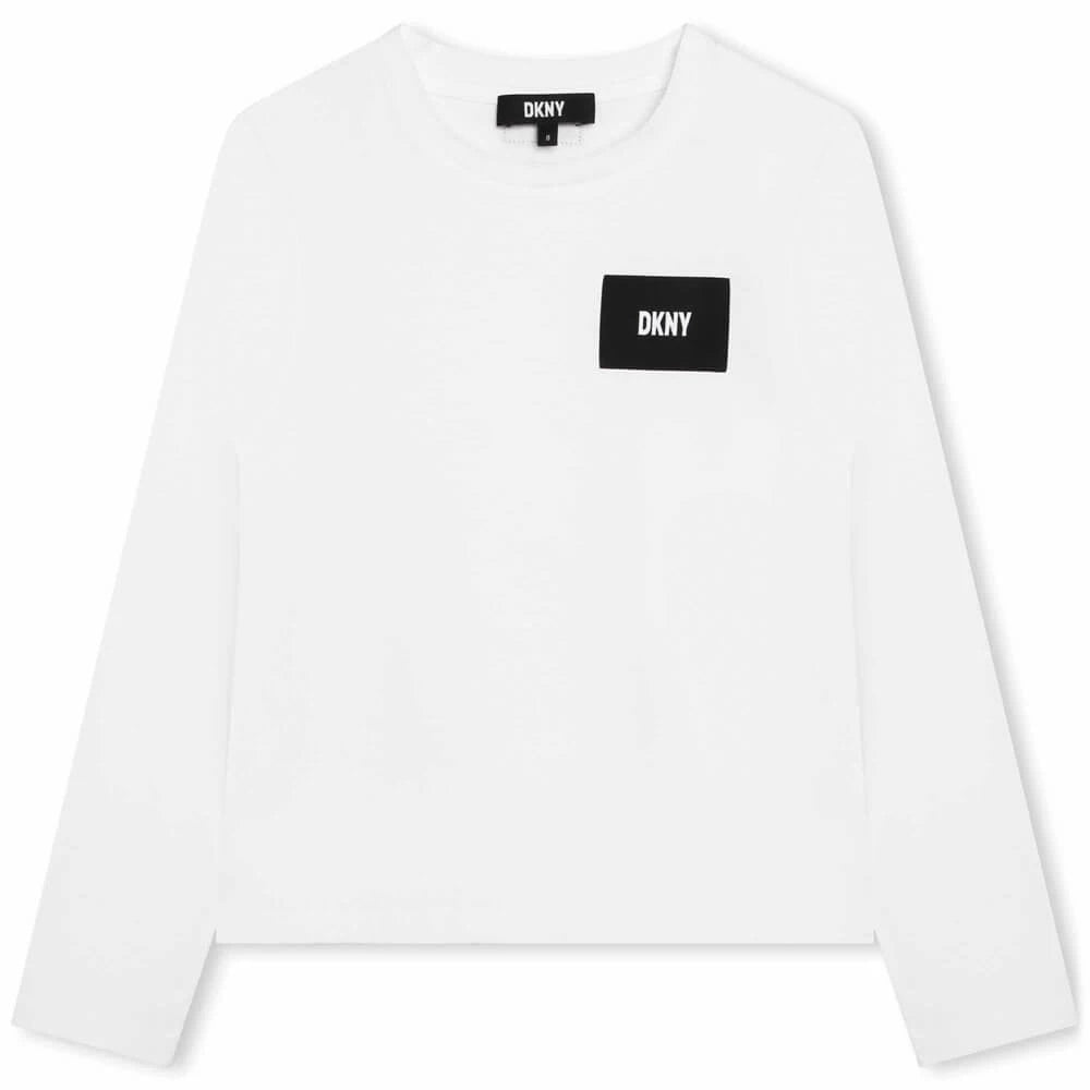 DKNY Kids, Girls Long Sleeve T-Shirt, White