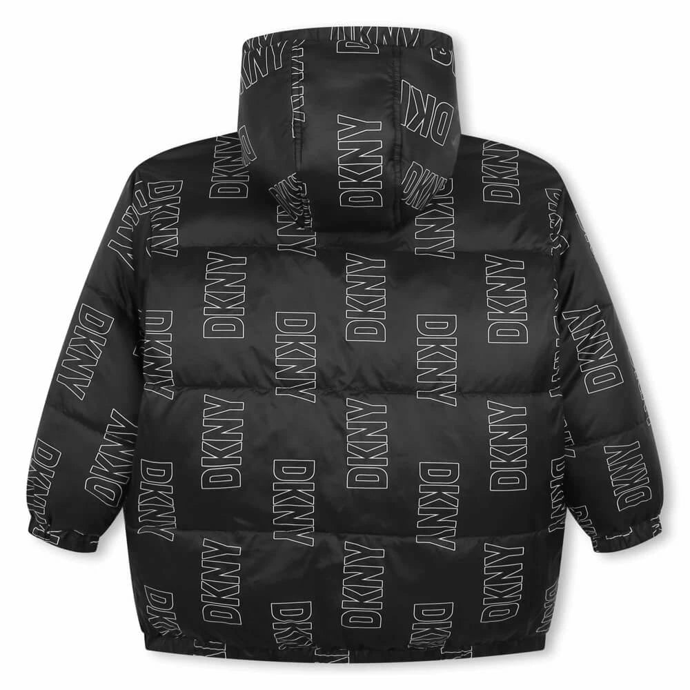 DKNY Kids, Girls Reversible Puffer Jacket, Black