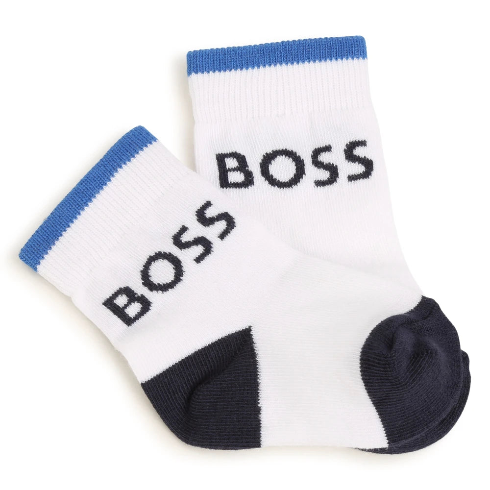 Boss Kidswear Baby Boys Navy Socks (Set of 2)