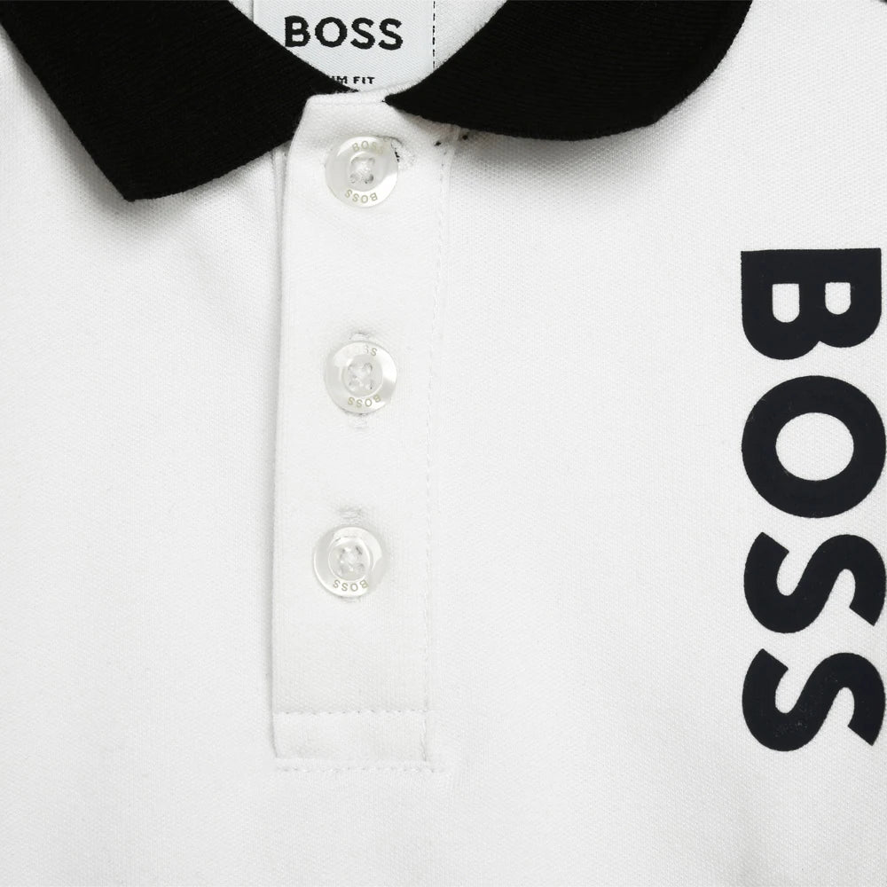 Boss Kidswear Baby Boys White Polo Shirt