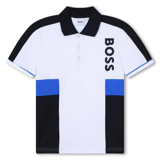 Boss Kidswear Boys White Short Sleeve Polo Shirt