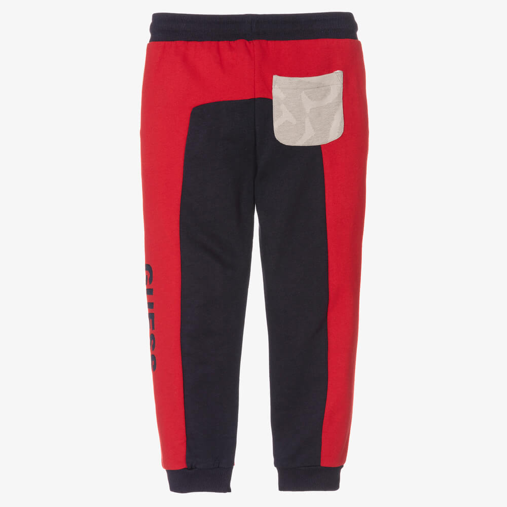 Guess Boys Grey, Navy & Red Active Joggers