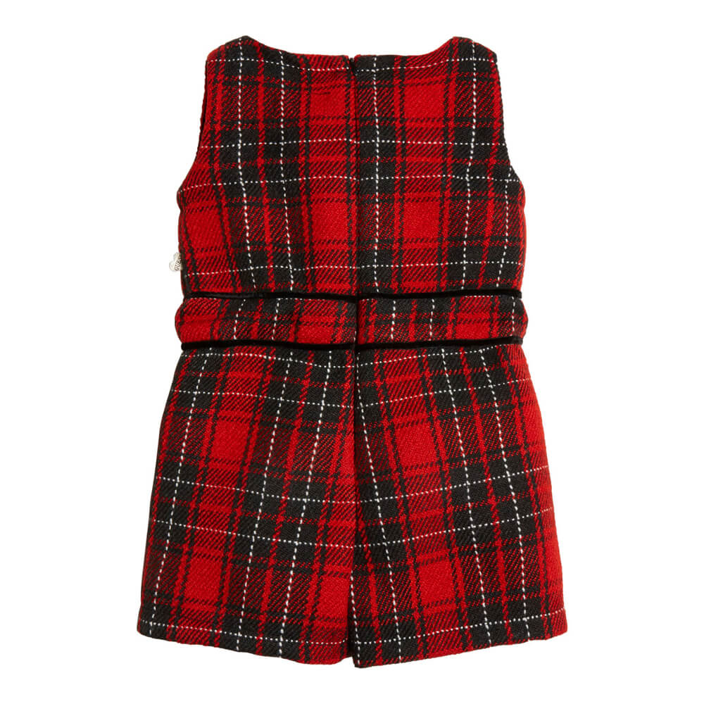 Guess Baby Girls Red & Black Tartan Dress