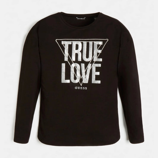 Guess Girls Black True Love T-Shirt