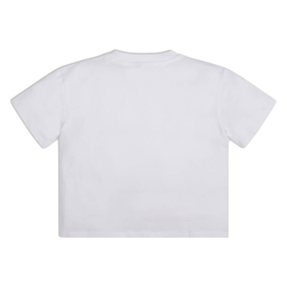 Guess Girls White Crop Top T-Shirt