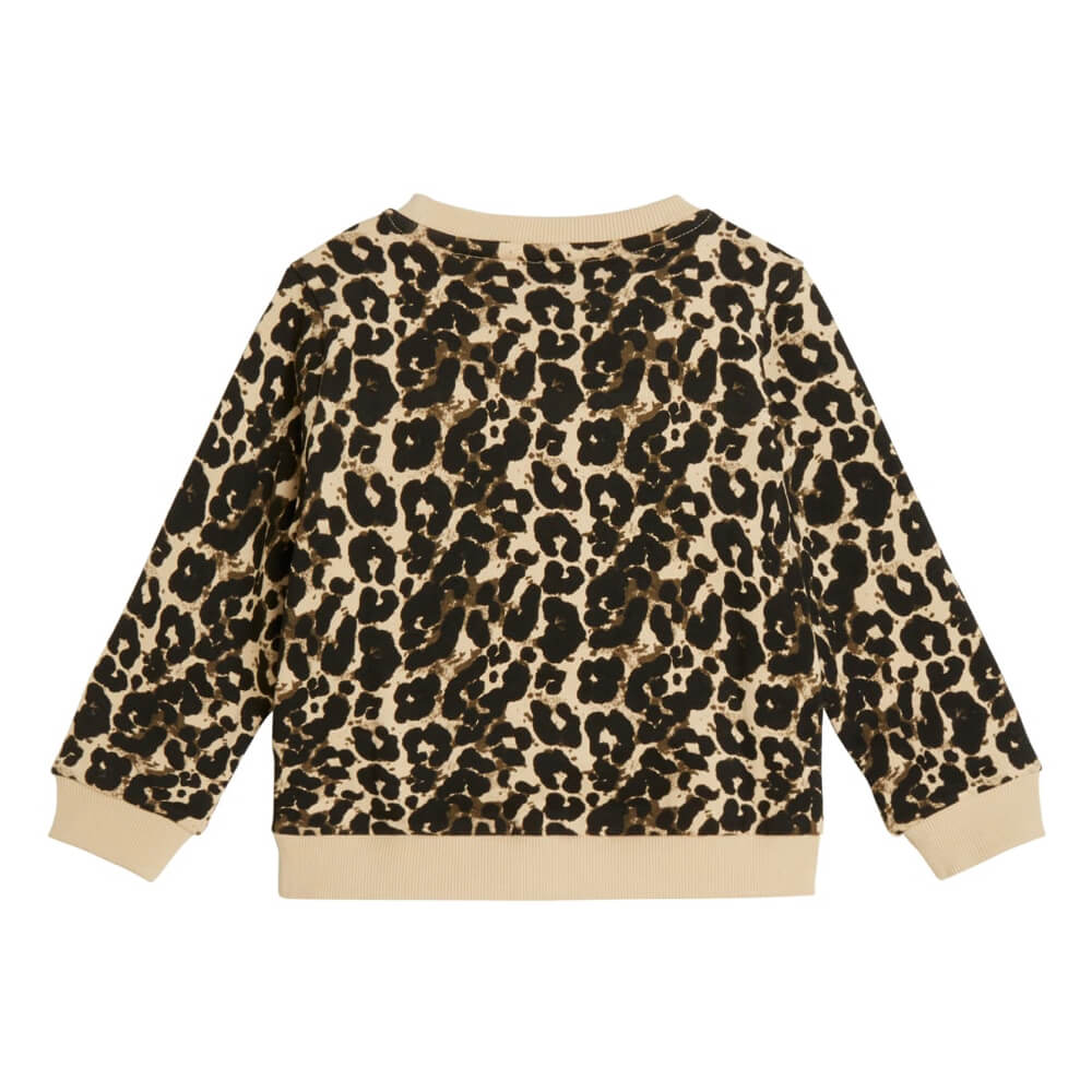 Guess Girls Brown & Multi-colour Leopard Style Logo Top