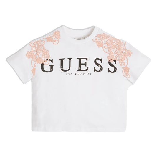 Guess Girls White T-Shirt With Logo