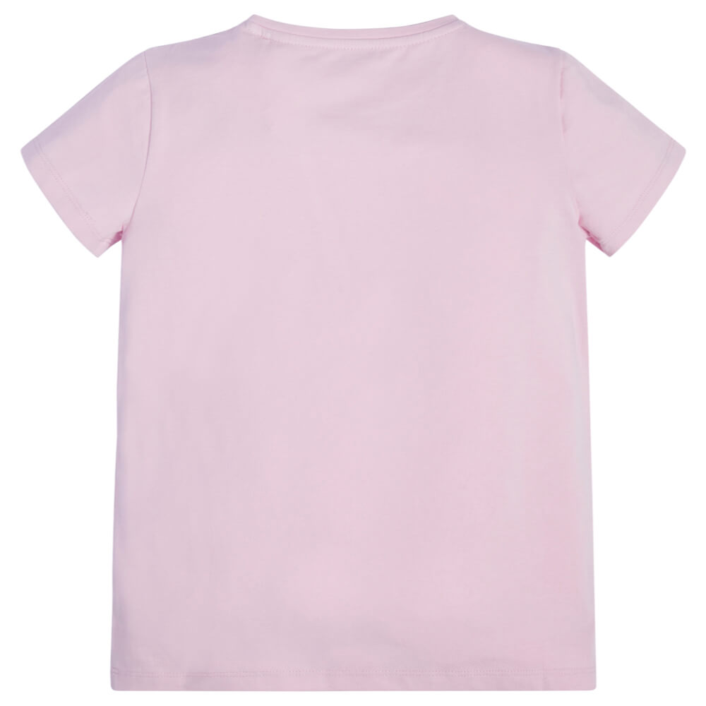 Guess Girls Purple T-Shirt With Pattern and Logo