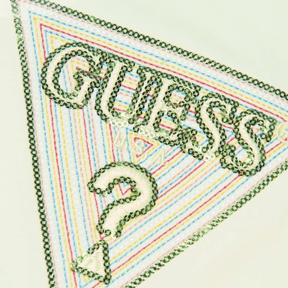 Guess Girls Green Triangle Logo T-Shirt
