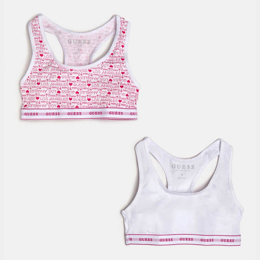 Guess Girls Pink & White Combo Pack of 2 Bras