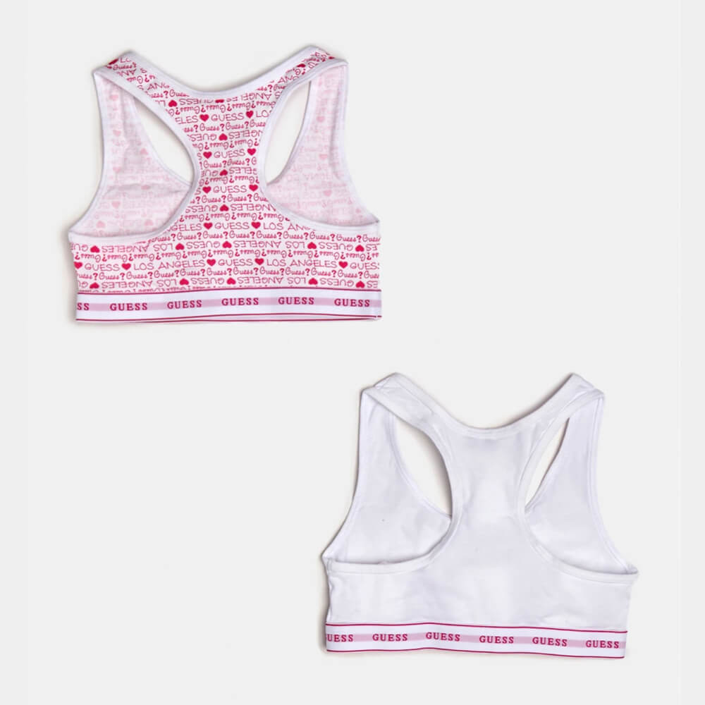 Guess Girls Pink & White Combo Pack of 2 Bras