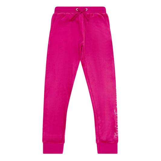 Juicy Couture Girls Pink Diamante Velour Joggers