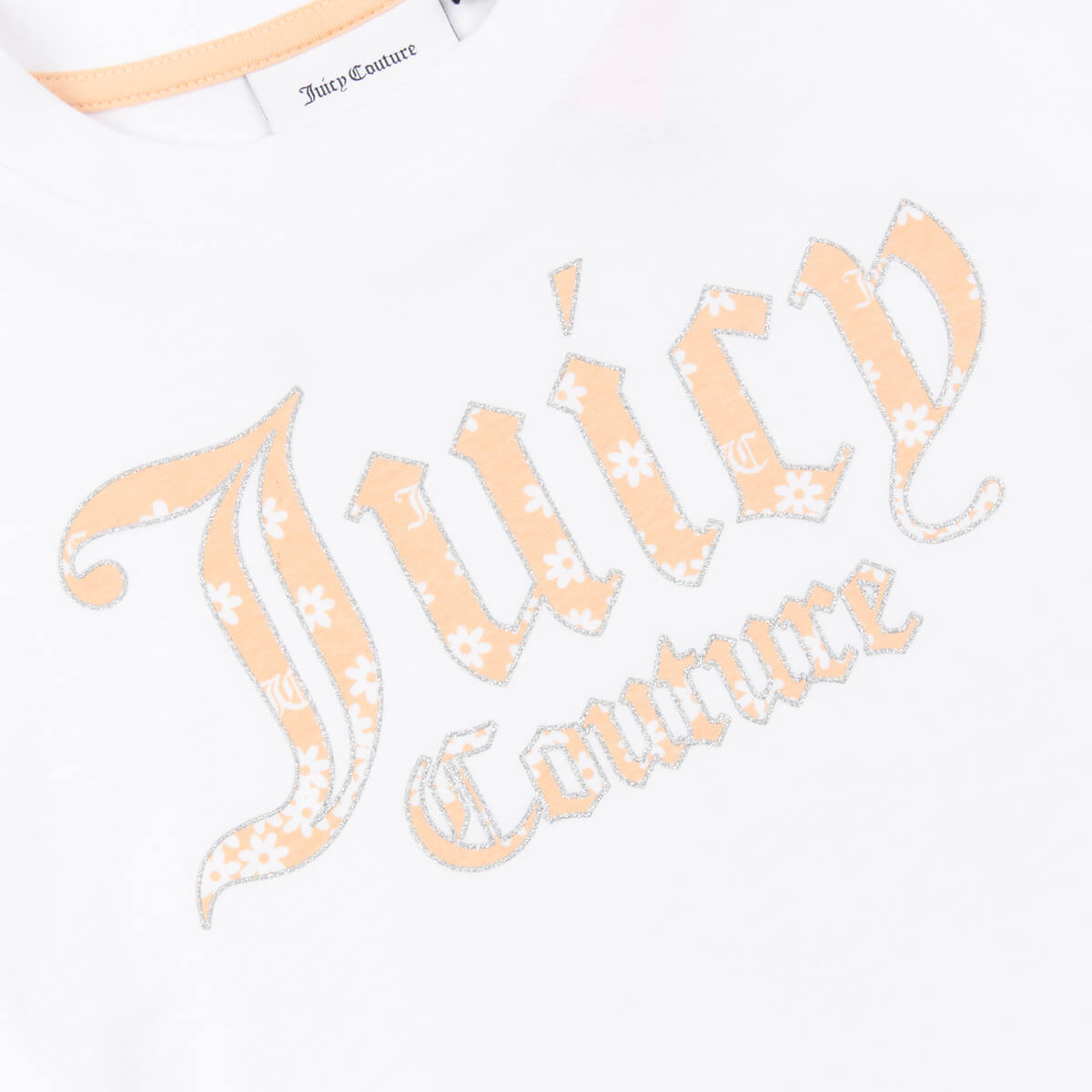 Juicy Couture Girls White Juicy Artwork T-Shirt