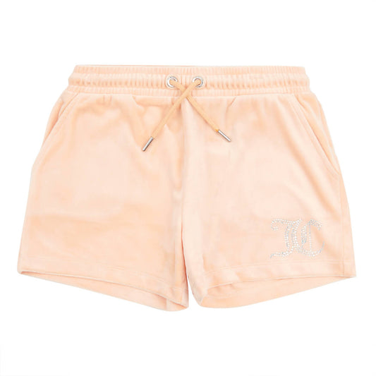 Juicy Couture Girls Orange Velour Shorts