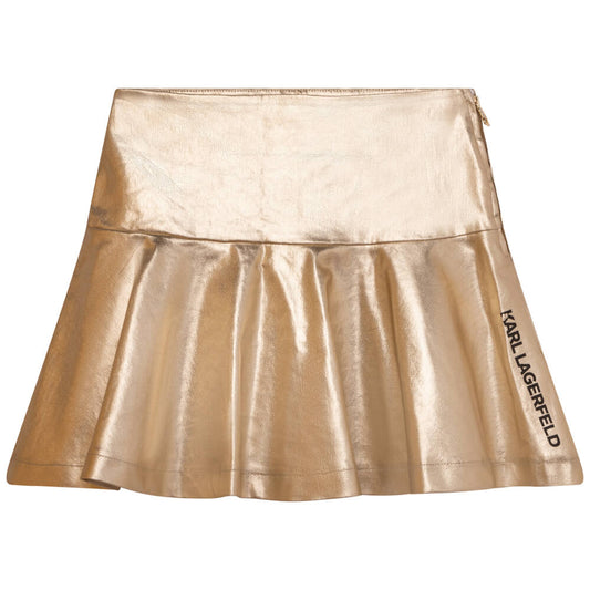 Karl Lagerfeld Girls Brown Short Skirt