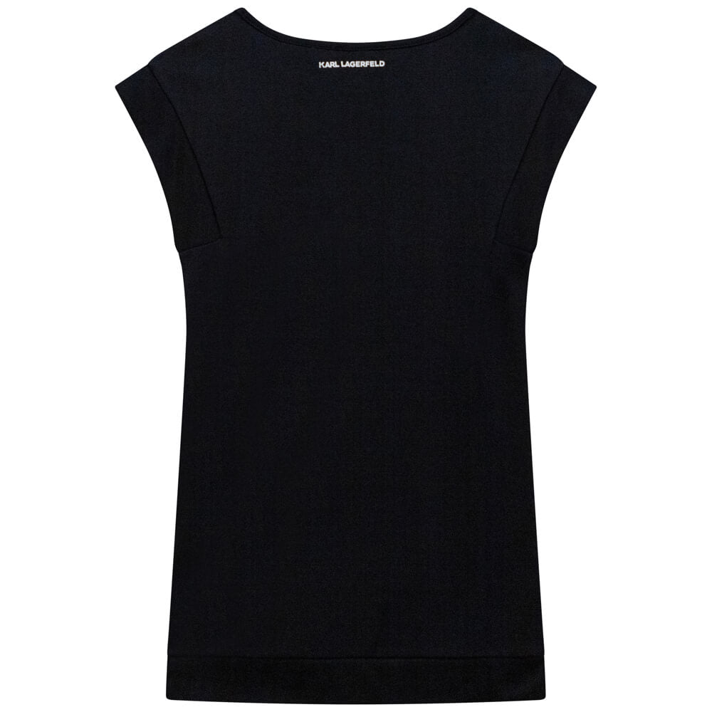 Karl Lagerfeld Girls Black Short Sleeves Dress