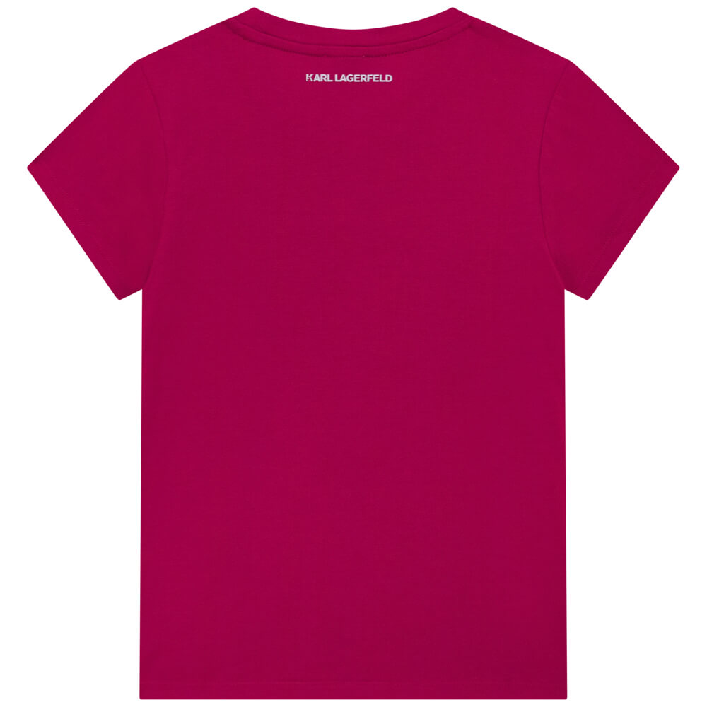 Karl Lagerfeld Girls Red Short Sleeves T-Shirt