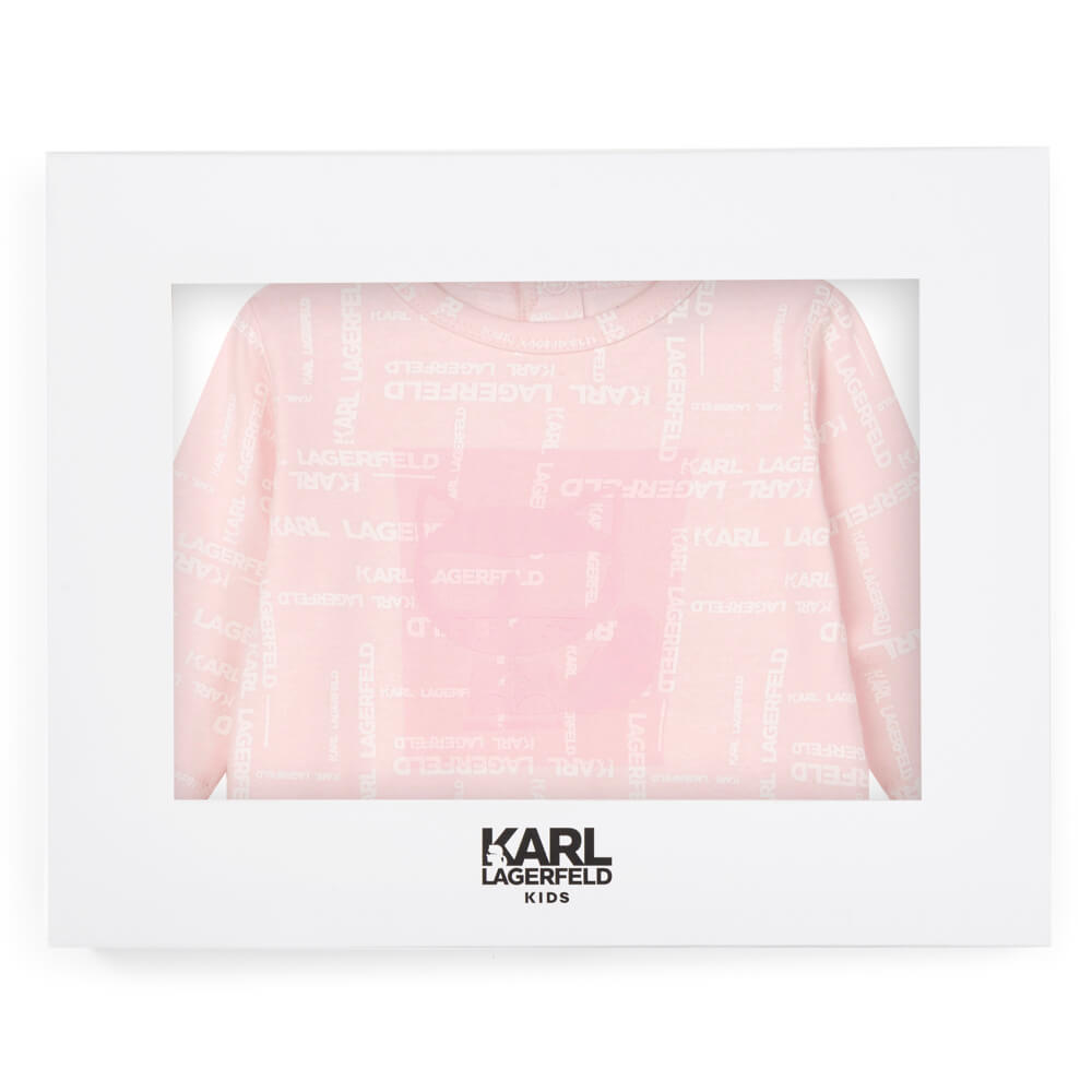Karl Lagerfeld Baby Girls Pink Babysuit