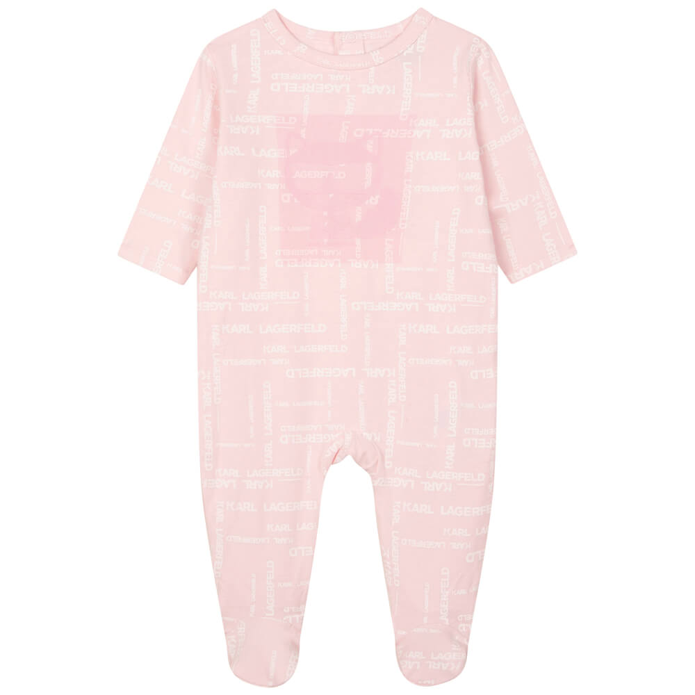 Karl Lagerfeld Baby Girls Pink Babysuit