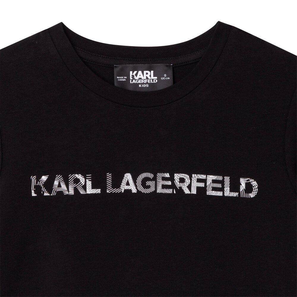 Karl Lagerfeld Girls Black Short Sleeves T-Shirt