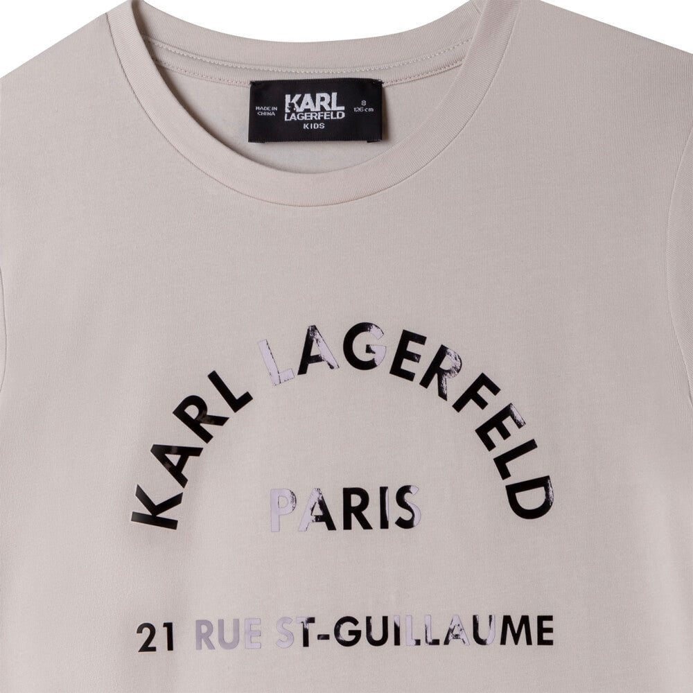 Karl Lagerfeld Girls Dark Blue Short Sleeves T-Shirt