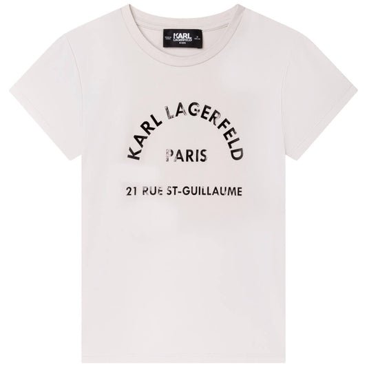 Karl Lagerfeld Girls Dark Blue Short Sleeves T-Shirt